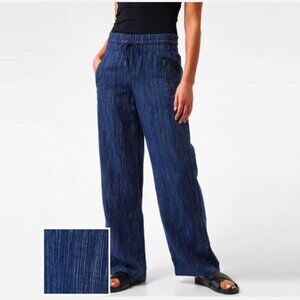 Women's Blue Wide-Leg Pants